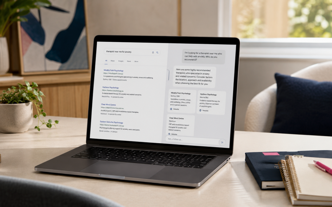 Google search and AI search visibility for mental health and allied health practices